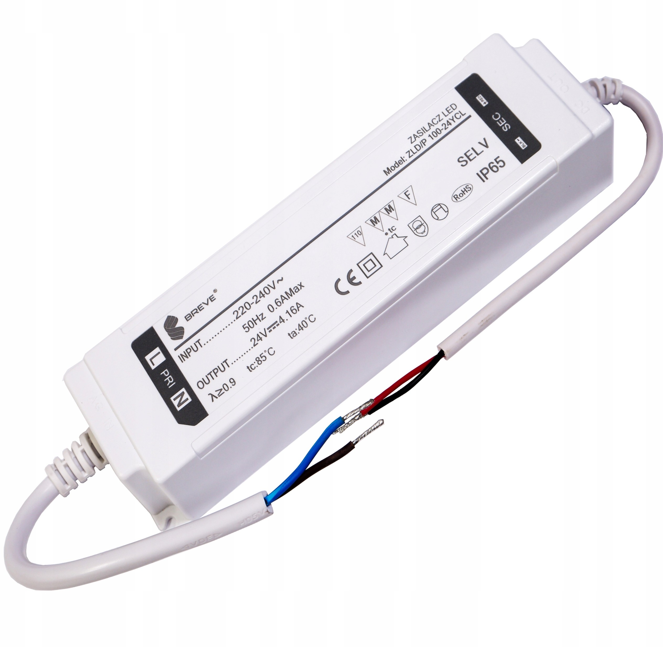 zasilacz wodoodporny led 100W 24V IP65 4,16A Zldp