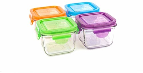 Wean Green wean Green gl424gp Snack Cubes Garden, zestaw-elementowy pojemnik gastronomicznych ze szkła