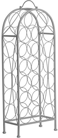 Premier Housewares Premier housewares Cafe Cassis 20 Bottle regał na wino, metalowy, szary 0507694