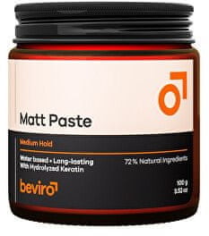 Beviro Beviro Matowa pasta do włosów średnie utrwalenie Matt Paste Hold)Medium Matt Paste Hold) Objętość 100 g)