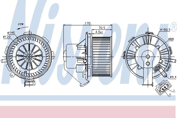 NISSENS Wentylator wnętrza NISSENS 87106
