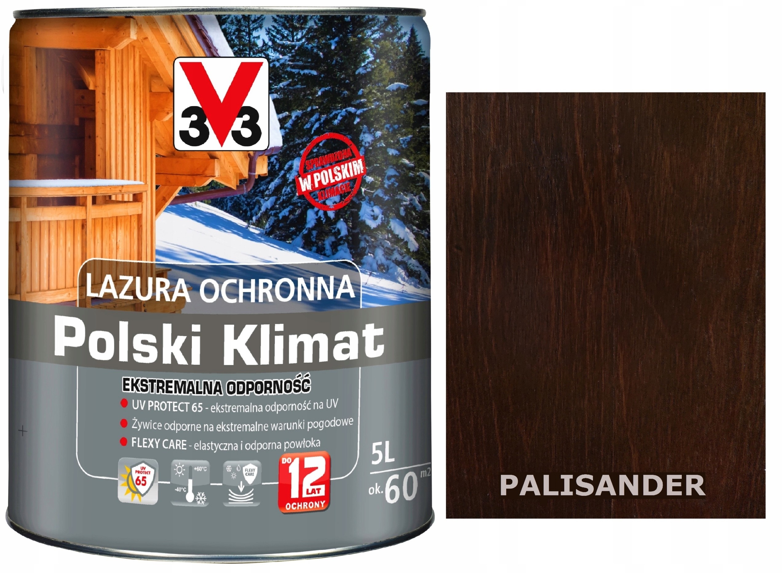 V33 Lazura Polski Klimat 12 Lat Palisander 5L