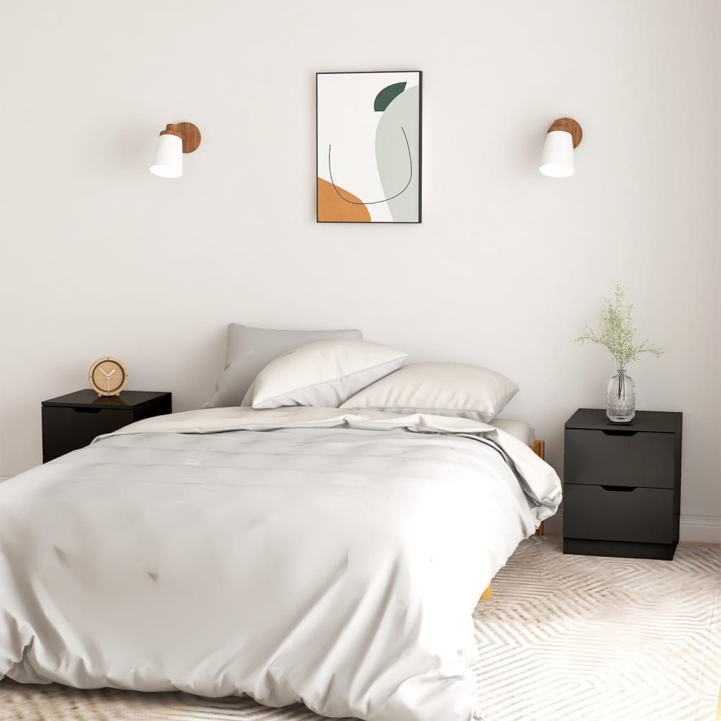 vidaXL Szafki nocne 2 szt. czarne 40x40x50 cm płyta wiórowa 326726