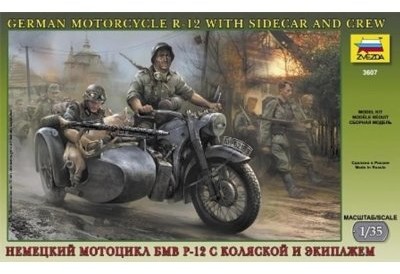 Zvezda German WWII Sidecar R12 with Crew MZV-3607