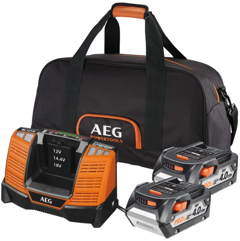 AEG Powertools Zestaw akumulatorów 4 Ah PRO z ładowarką Powertools SET LL1840BL 4932464157