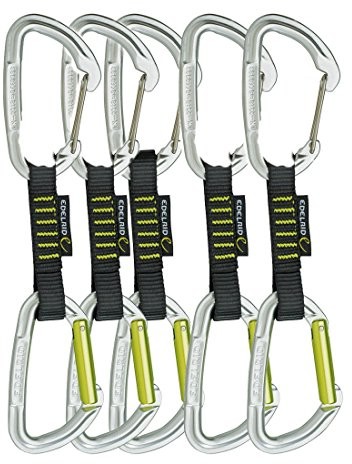 Edelrid Slash Wire VPE5 719900102190, zestaw ekspresów wspinaczkowych, długość 10 cm, kolor czarny/srebrny (night-oasis) 719900102190_night-oasis_10 cm
