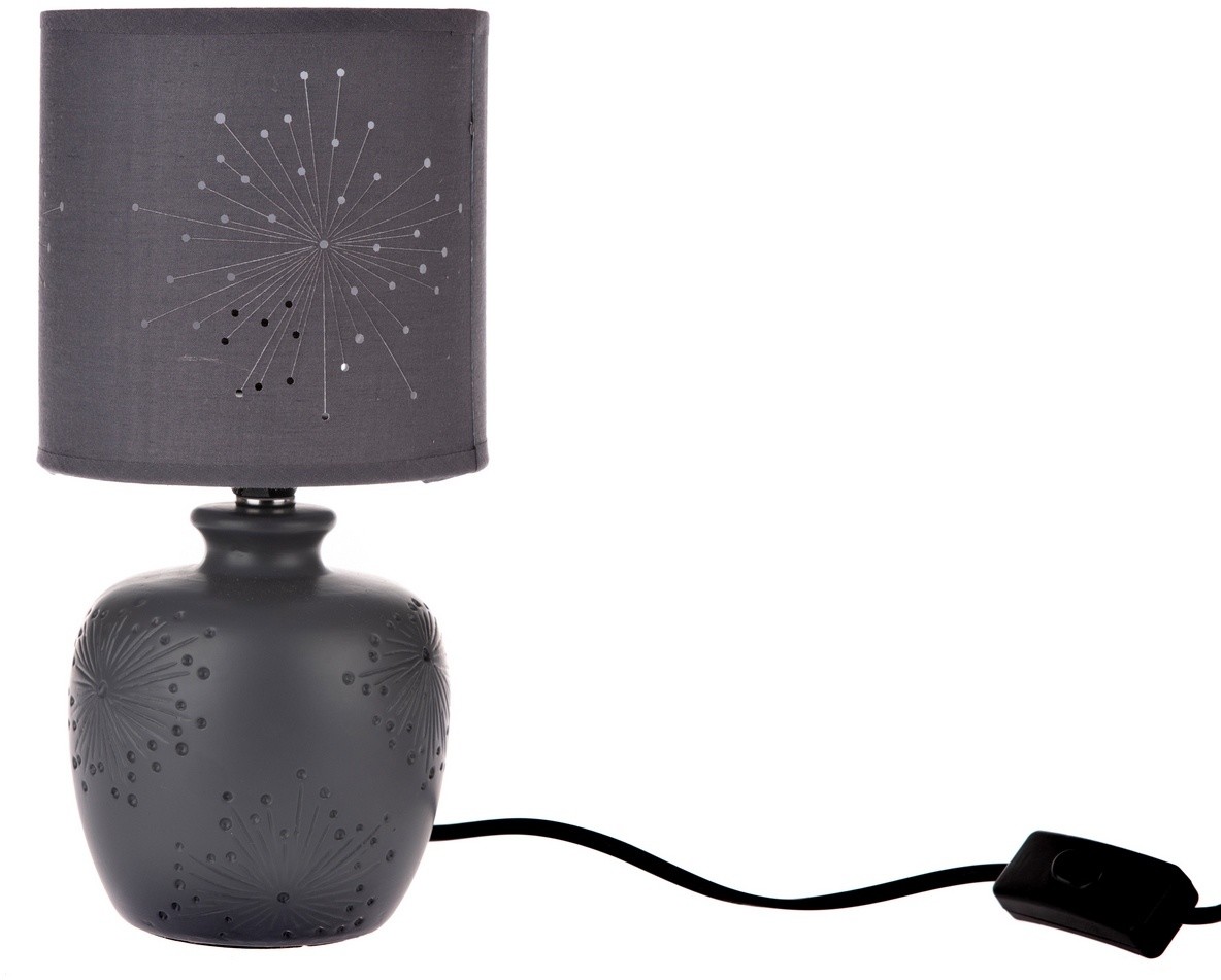 Ceramiczna lampa stołowa Galaxy, czarny, 13 x 26,5 x 13 cm