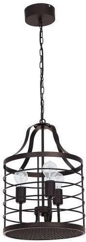 Luminex Lampa wisząca Single 6 9331 lampa sufitowa 3x60W E27 brązowa (9288)