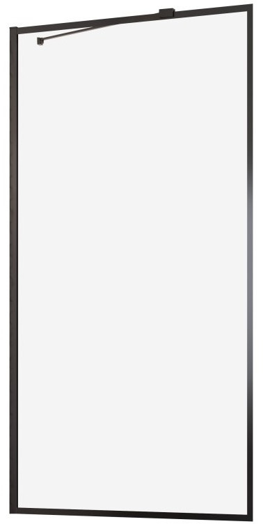Radaway Idea Black PNJ Parawan nawannowy jednoczęściowy 70x150 cm profile czarne szkło Frame 10001070-54-56