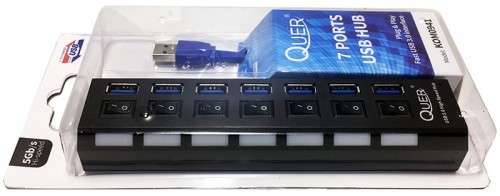 Quer Import Hub USB 3.0 7-portowy Pro KOM0941 KOM0941