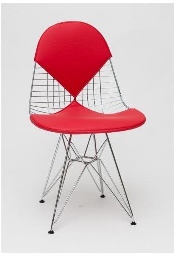 D2.Design Krzesło Net double czerwona poduszka 5395