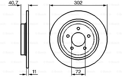 BOSCH Tarcza hamulcowa tylna, 0 986 479 C69  0986479C69