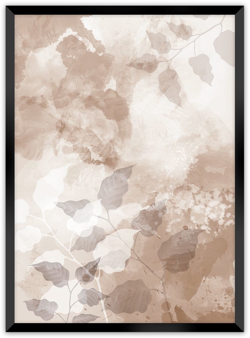 Dekoria Dekoria Plakat Beige Art 50 x 70 cm Ramka Czarna 222E-000-30