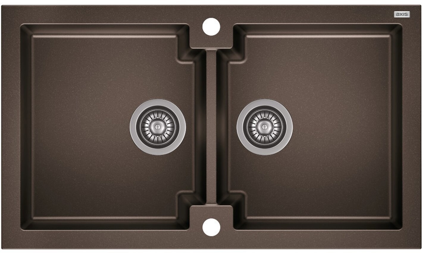 AXIS GROUP Zlew Honest 160 2-komorowy dark chocolate