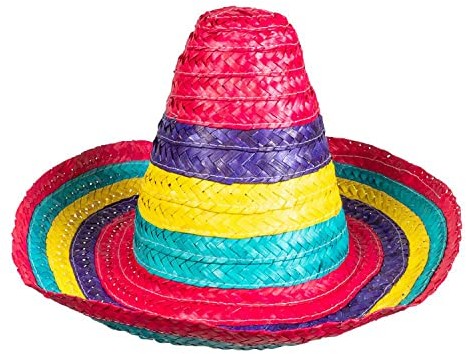 Boland Boland 95475 - dziecięcy sombrero Puebla, średnica 40 cm, kolorowy kapelusz słomkowy, kapelusz, nakrycie głowy, impreza dla dzieci, kostium, karnawał, impreza tematyczna 95475