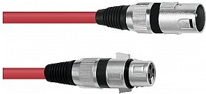 OMNITRONIC Kabel XLR 3pin 3m czerwony 30220903