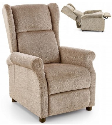 Halmar Fotel Rozkładany z Funkcją Masażu AGUSTIN M Beżowy