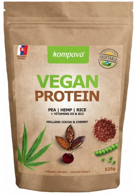 Kompava Vegan Protein 525 g czekoladowo pomarańczowy