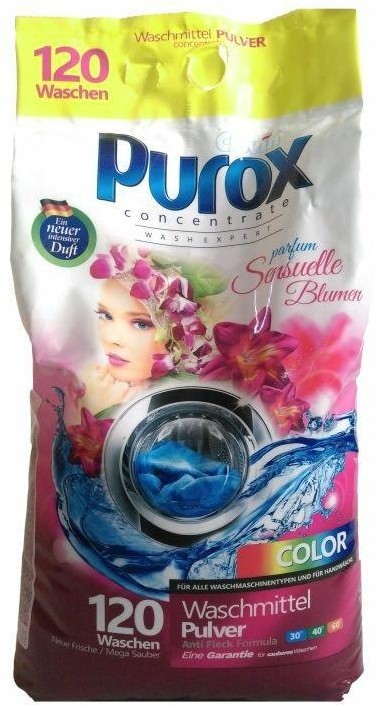 Clovin Purox Proszek Do Prania Perfumowany Color 9,2 Kg Parfum Sensuelle Blumen CLO000414
