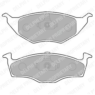 DELPHI Zestaw klocków hamulcowych, hamulce tarczowe LP1675