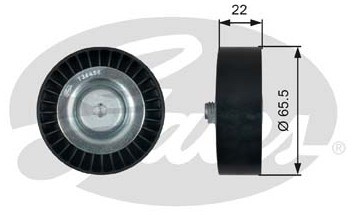 GATES rolka kierunkowa / prowadząca, pasek klinowy zębaty T36458