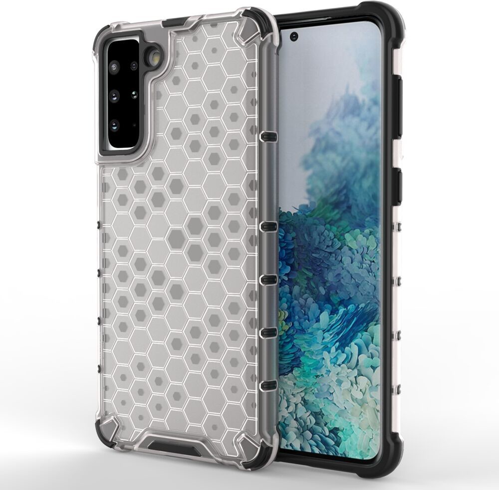 Hurtel Honeycomb etui pancerny pokrowiec z żelową ramką Samsung Galaxy S22+ (S22 Plus) przezroczysty