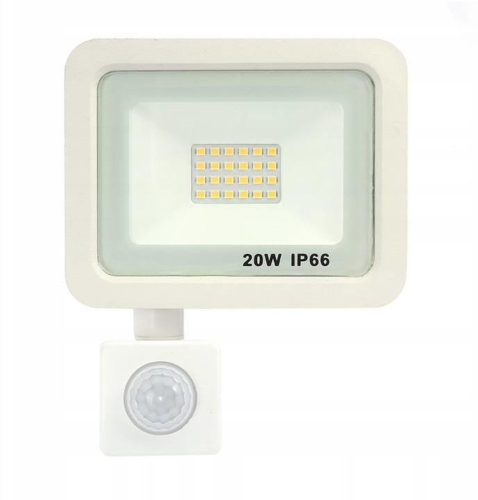 Decorativi Halogen naświetlacz biały LED czujnik ruchu 20W B.ZIMNA 6000K 333 Decorativi 333