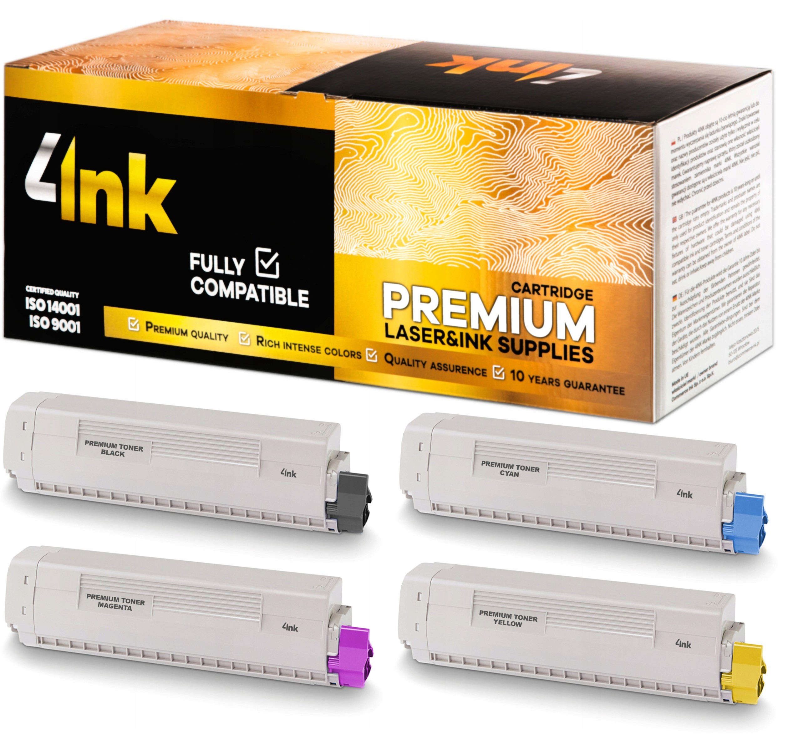 4x Toner Do Oki C823 C823dn C833 C833n C843 C843dn