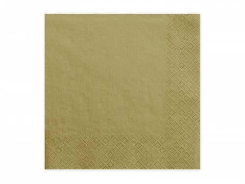 PartyDeco Serwetki trójwarstwowe kolor złoty metaliczny 33x33cm SP33-1-019ME