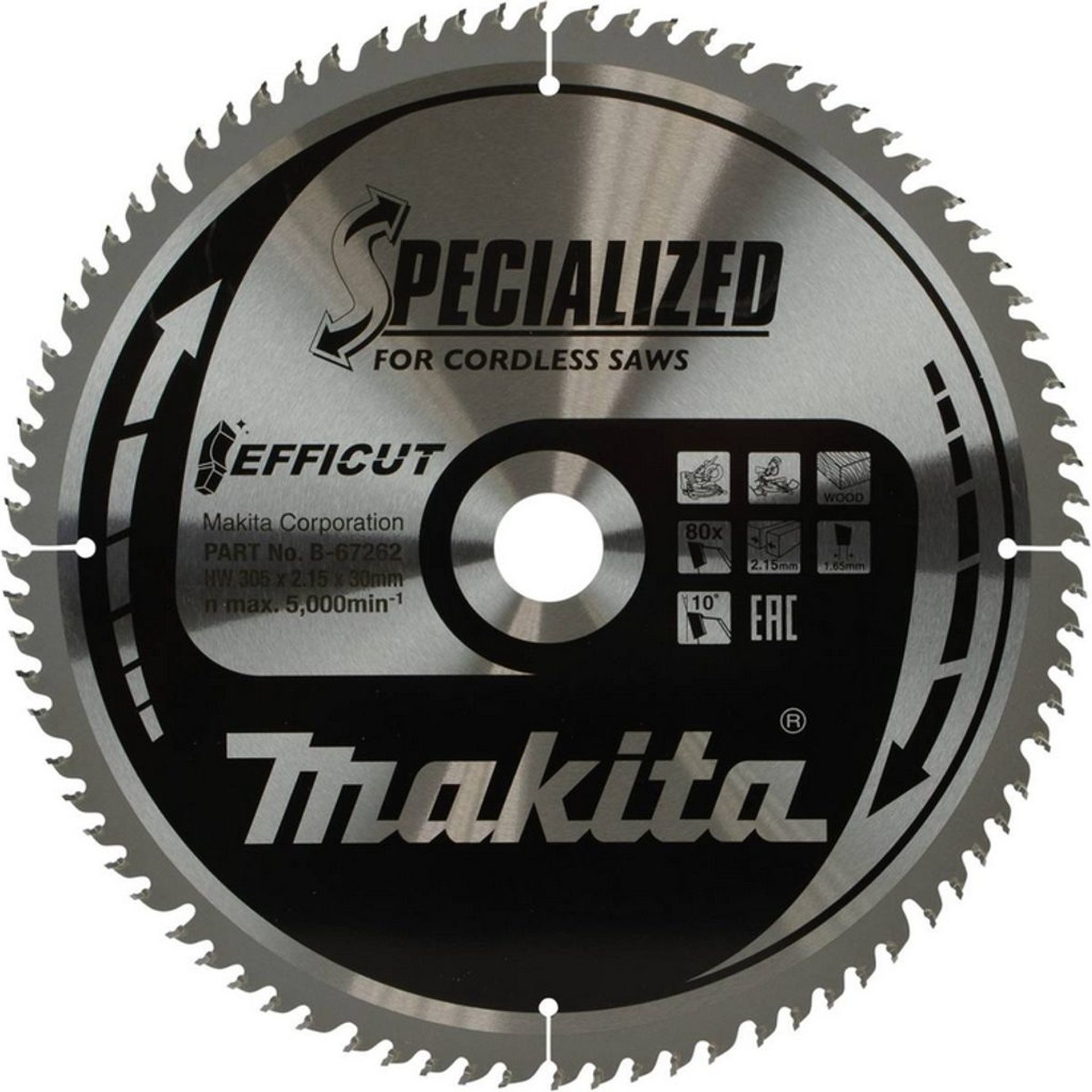 MAKITA B-67262 Efficut Tarcza tnąca do drewna 305x30mm 80Z