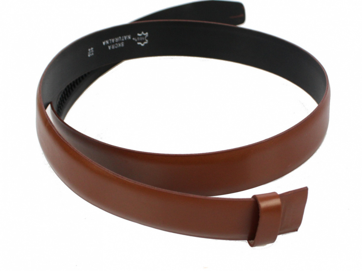 Complex (PL) Wizytowy Pasek Skórzany 35 mm BEZ KLAMRY Dla Pełnej Klamry AUTOMAT/ZĄBEK Garnitur KOLOR PAZ35/ KONIAKOWY