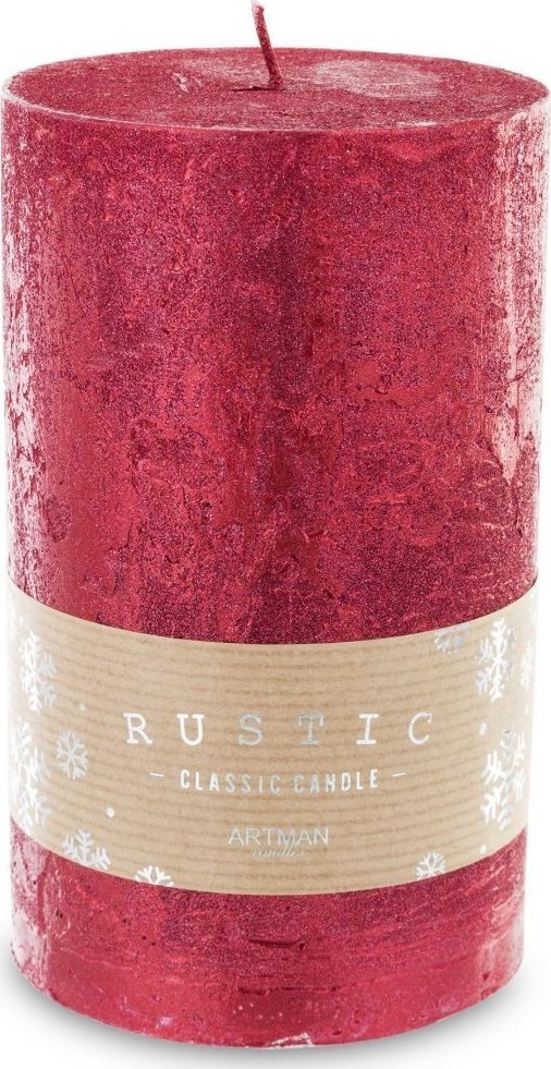 Art Pol Pol Pl Czerwony Świeca Rustic Metalic Walec Duży Fi9 142947