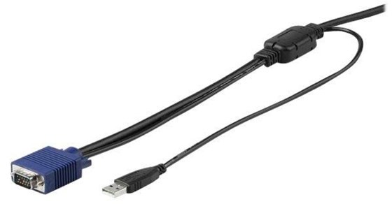 StarTech com com 15ft / 4.6m USB KVM Cable for Rackmount Consoles - VGA and USB - video / USB cable - 4.6 m RKCONSUV15