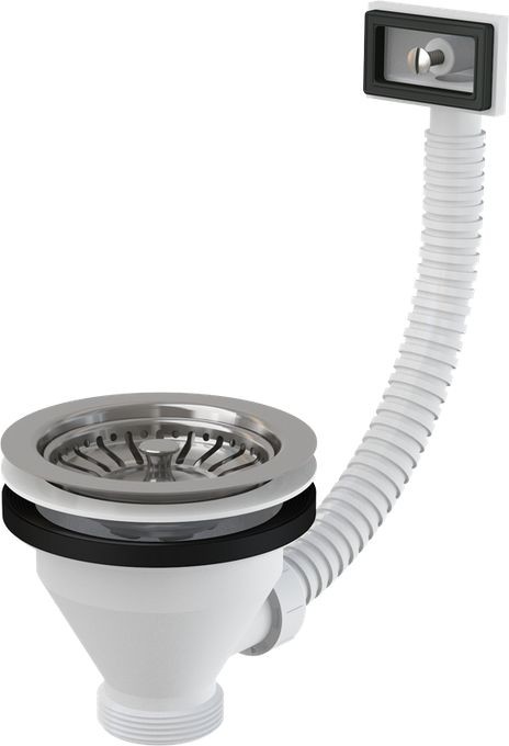Alcaplast Zestaw odpływowo-przelewowy 3 1/2" z nierdzewnym sitkiem 115 mm, A38