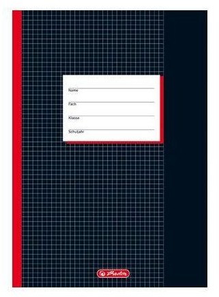 Herlitz 331223 wierzchni zeszyt szkolny A4, w kratkę z krawędzią, 20 arkuszy 331223