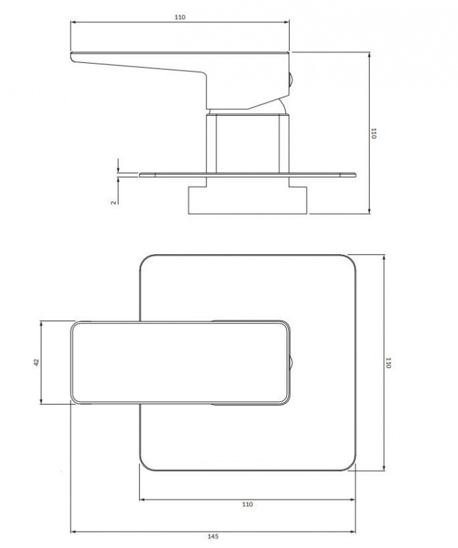 Omnires Parma Bateria prysznicowa podtynkowa grafit PM7445GR