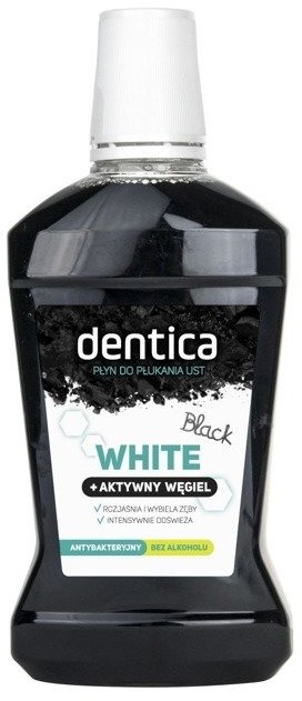 Dentica Dentica Black White Aktywny Węgiel Płyn do higieny jamy ustnej 500ml 42290-uniw