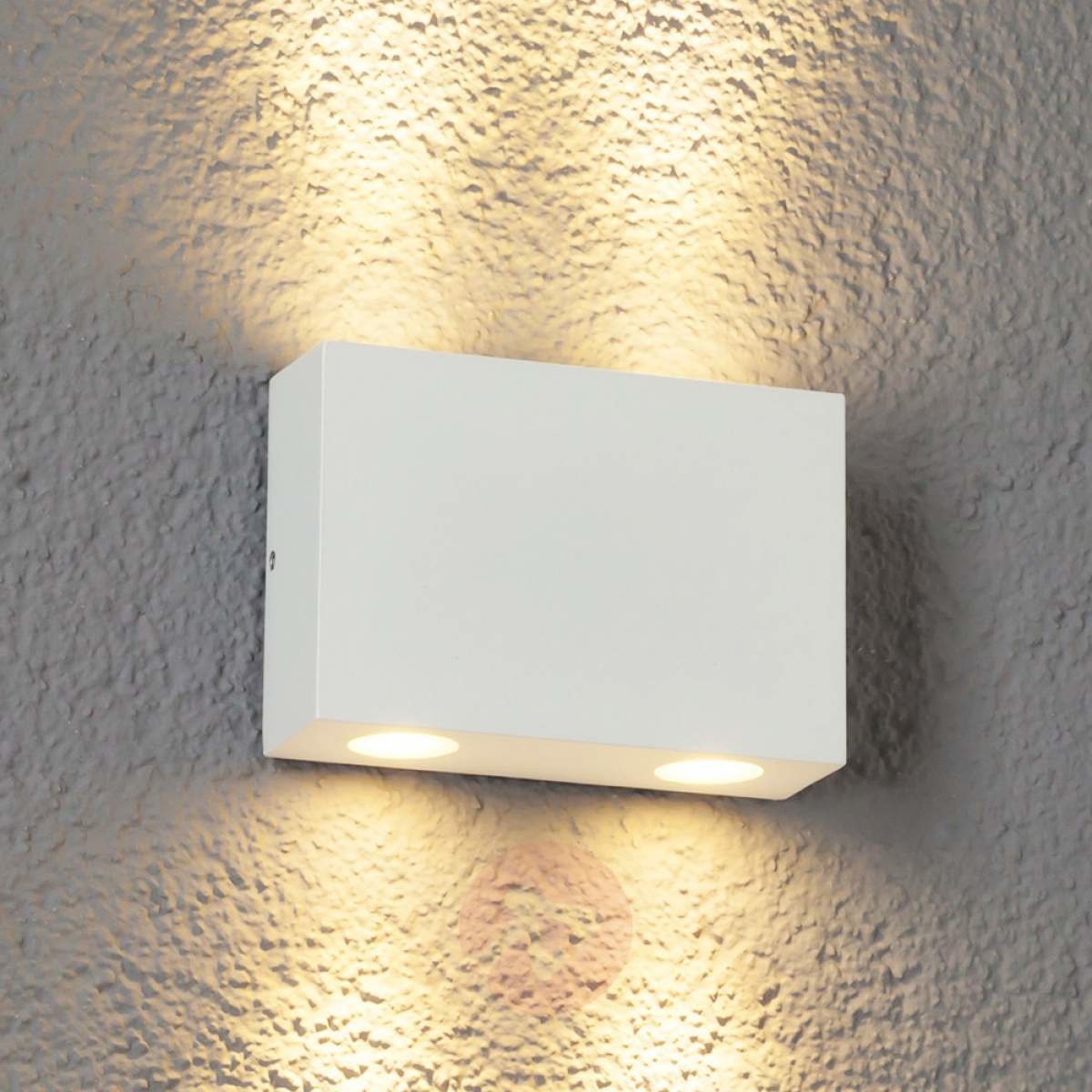 Lampenwelt 4-pkt zewnętrzna lampa ścienna LED HENOR, biała