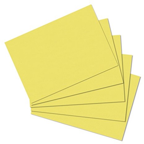 Herlitz 10836484 Index card A6, 100 sztuk, żółty 10836484