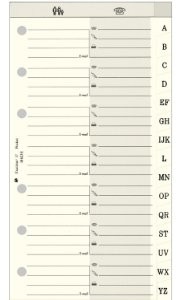 Exacompta 18623 Pack alfabetyczne katalogów do napełniania z exatime 17 16 arkuszy, kość słoniowa kolory 18623