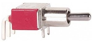 Velleman Przełącznik dźwigniowy 90° HORIZONTAL TOGGLE SWITCH SPDT ON-ON - PCB TYPE 8019LE