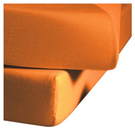 fleuresse Fleuresse Comfort Jersey Comfort Prześcieradło z gumką, pomarańczowy, 150x200 Comfort 1117 Fb. 2044