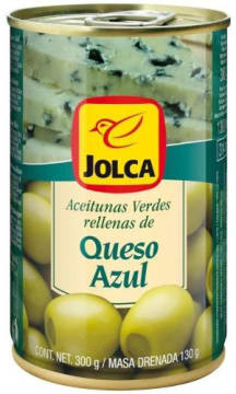 Jolca Oliwki zielone z serem pleśniowym (puszka)