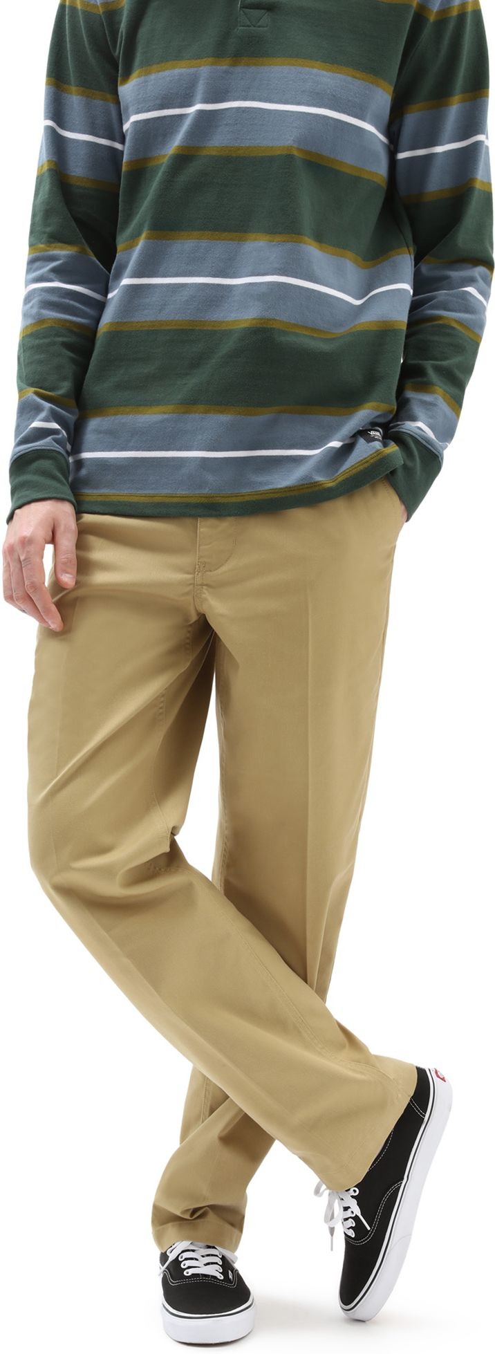 Vans spodnie męskie JUSTIN HENRY AUTHENTIC CHINO RELAXTAPER Khaki