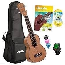 CASCHA cascha HH 2027 GB Premium mahoń sopranowy-Ukulele Starter Pack HH 2027 GB