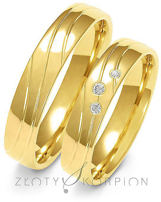 Złoty Skorpion Obrączki ślubne Złoty Skorpion wzór Au-A137 Au-A137