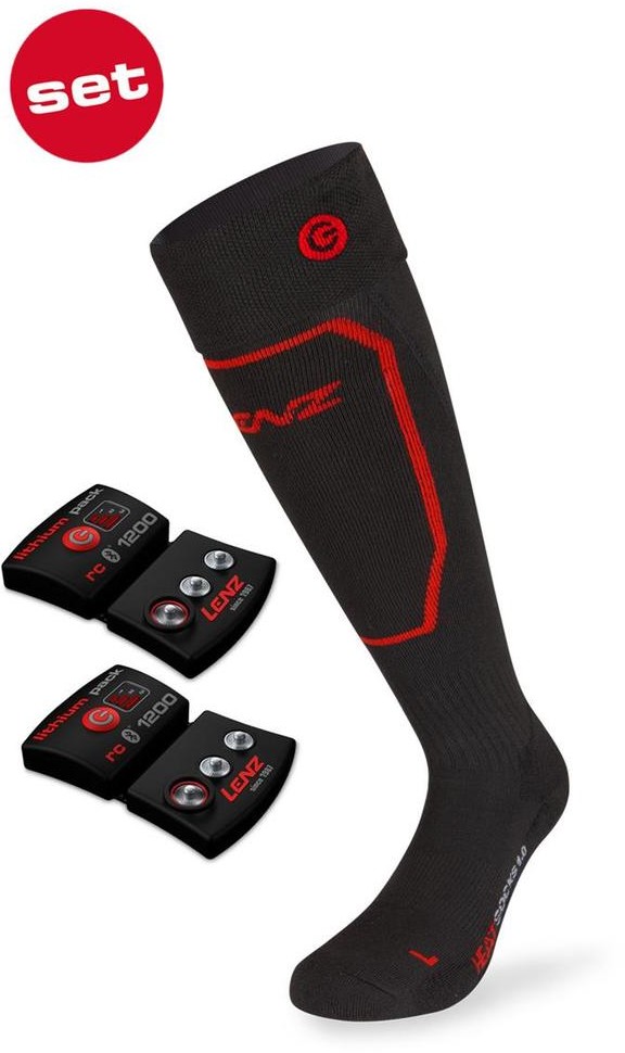 LENZ LENZ Set Lithium Pack rcB 1200 + Heat Sock 1.0 Czarny 35-38 Czerwony 2017-2018
