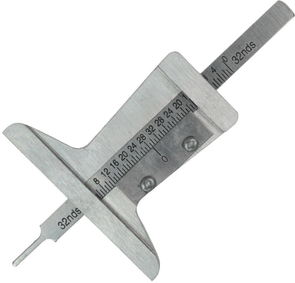 REDATS Miernik Głębokości Bieżnika Ats Metalowy 0-25 Mm Dwie Skale Futerał
