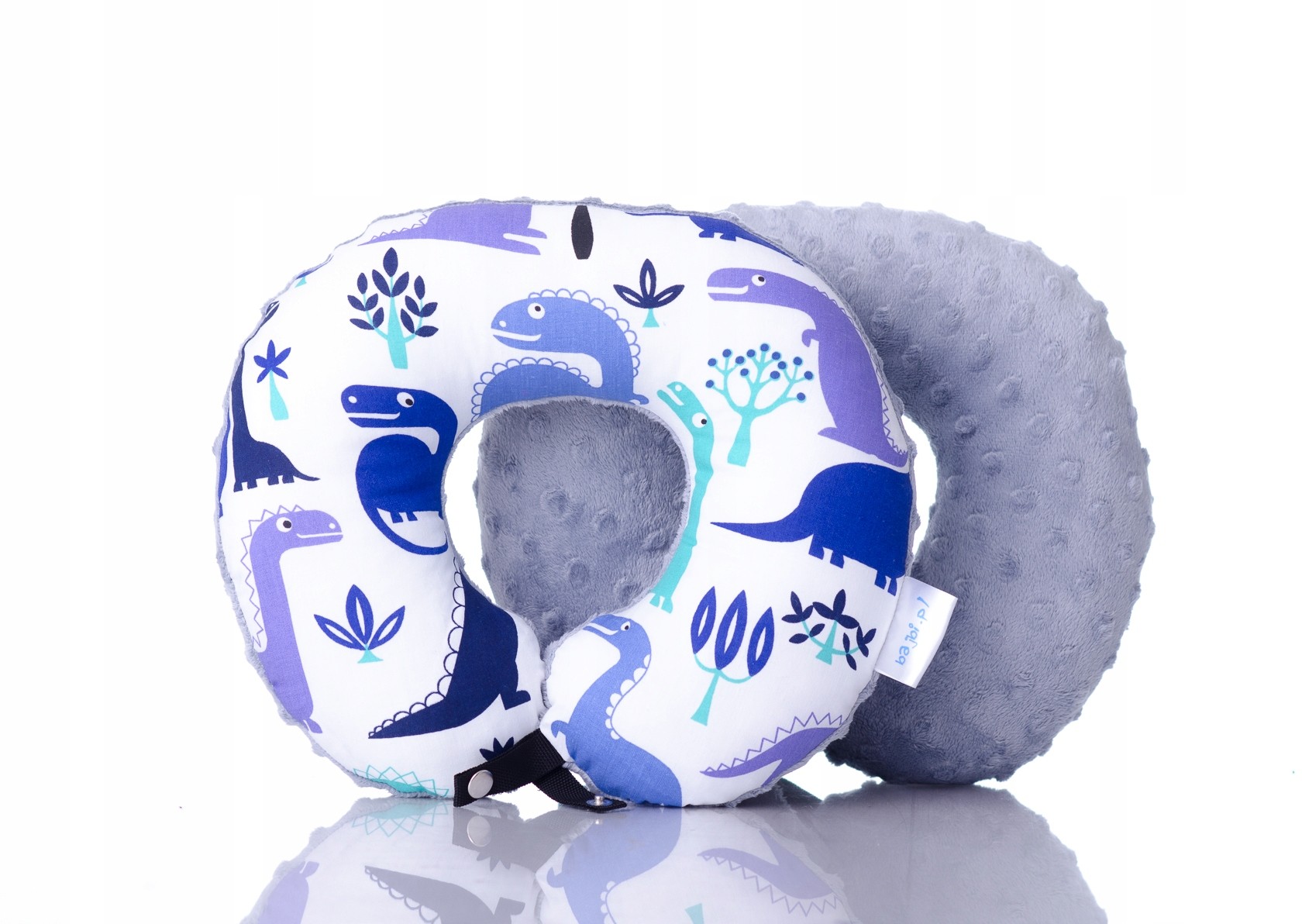 Poduszka podróżna rogal z zapięciem dla dzieci