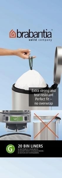 Brabantia worki plastikowe - rozmiar G (20-30l)
